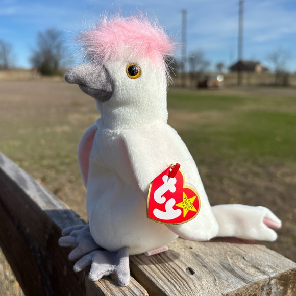 Ty Other - TY Beanie Baby Bird Plush with Pink and White “KuKu” 1/5/97